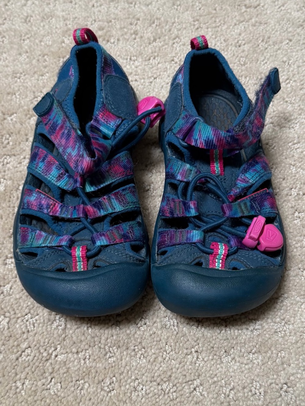 KEEN Toddler Girls Size 10 Navy Pink Water Sandals Closed Toe